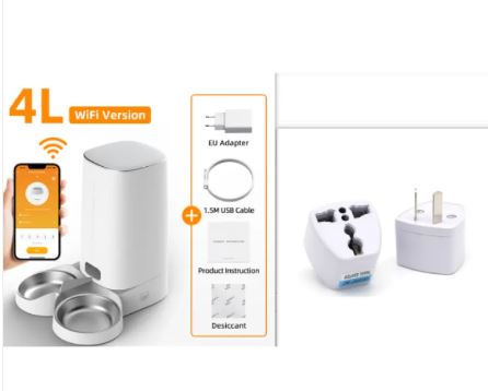 Automatic Pet Feeder with Stainless Steel Bowl