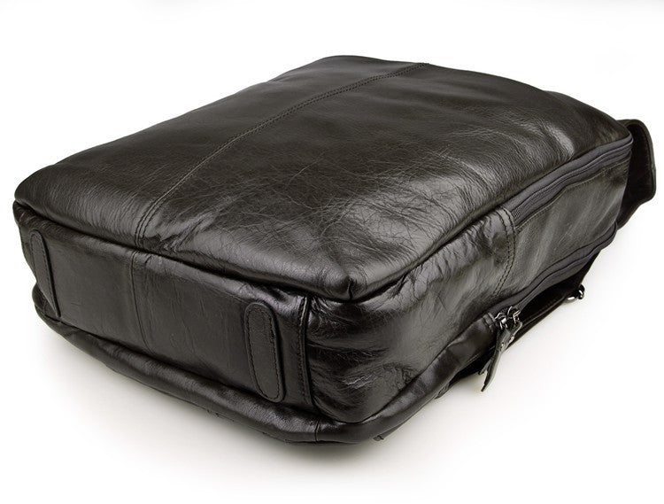 Genuine Leather Laptop Backpack, 15-Inch