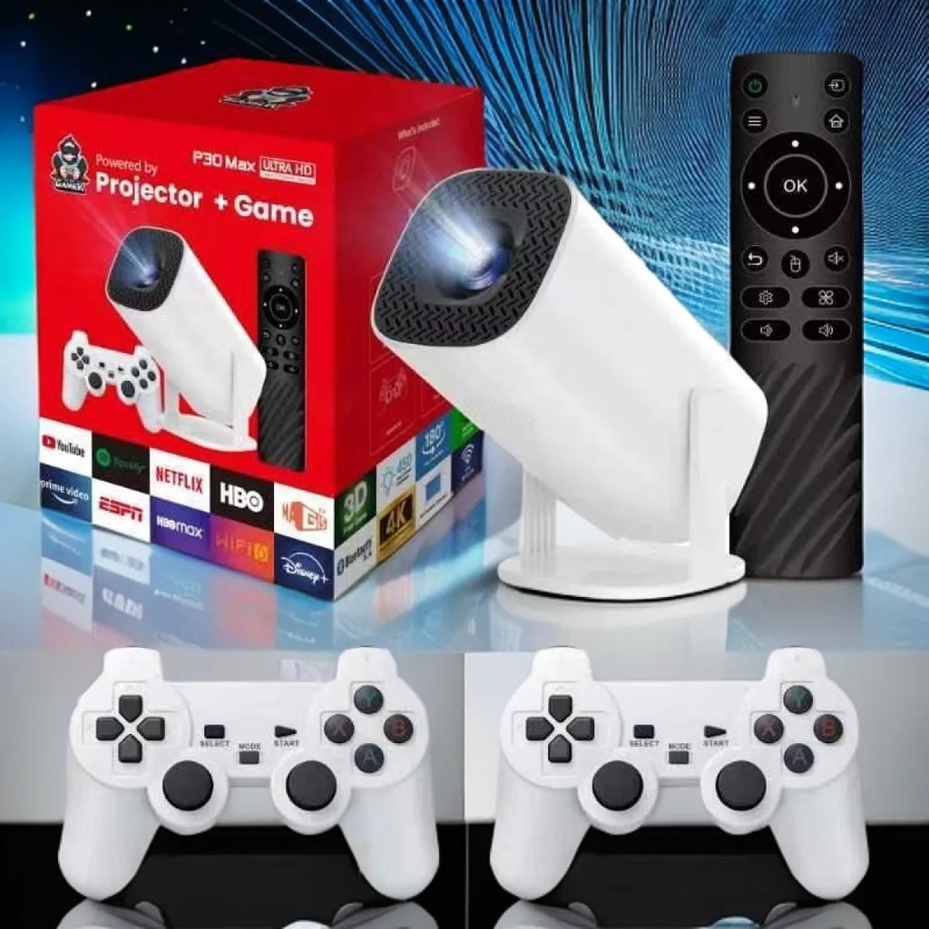 HD 4K Gaming Projector with Controllers