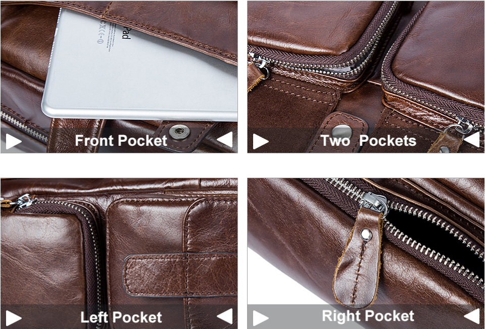 Retro Genuine Leather Men's Shoulder Bag
