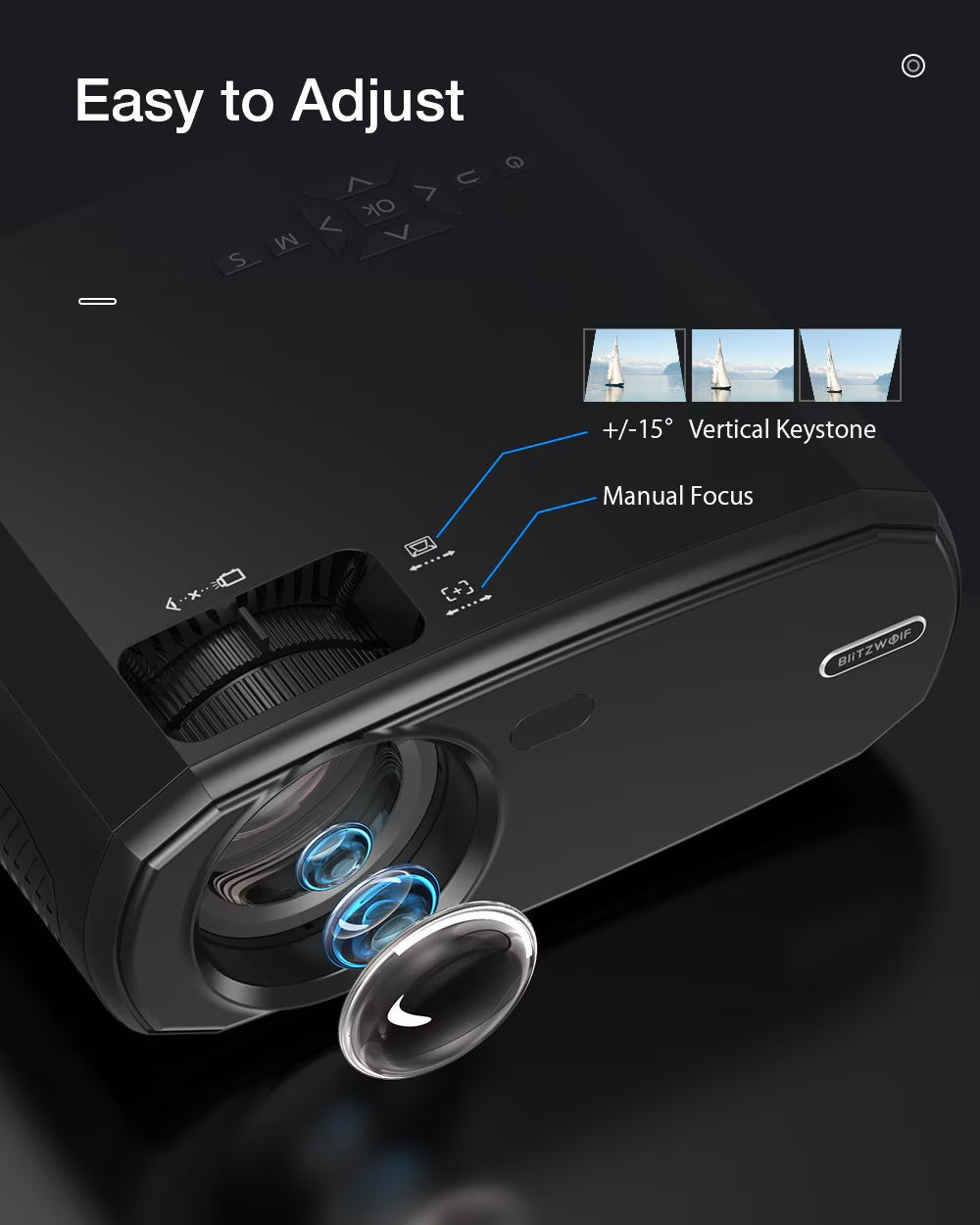 1080P WiFi Portable Home Theater Projector