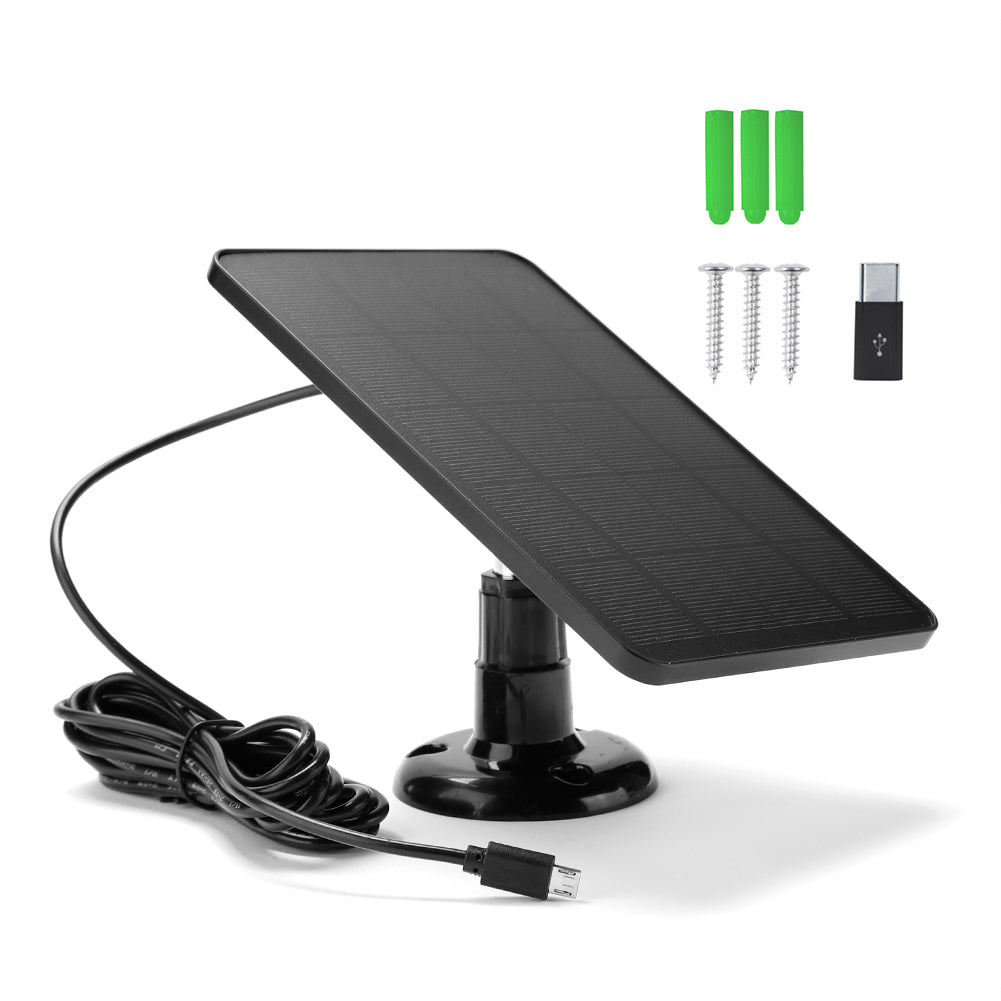4W 5V Portable Solar Panel Charger for Camera & Light