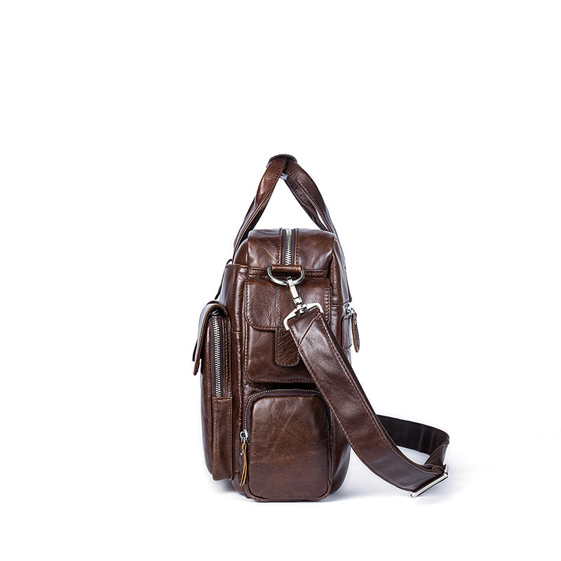 Retro Genuine Leather Men's Shoulder Bag