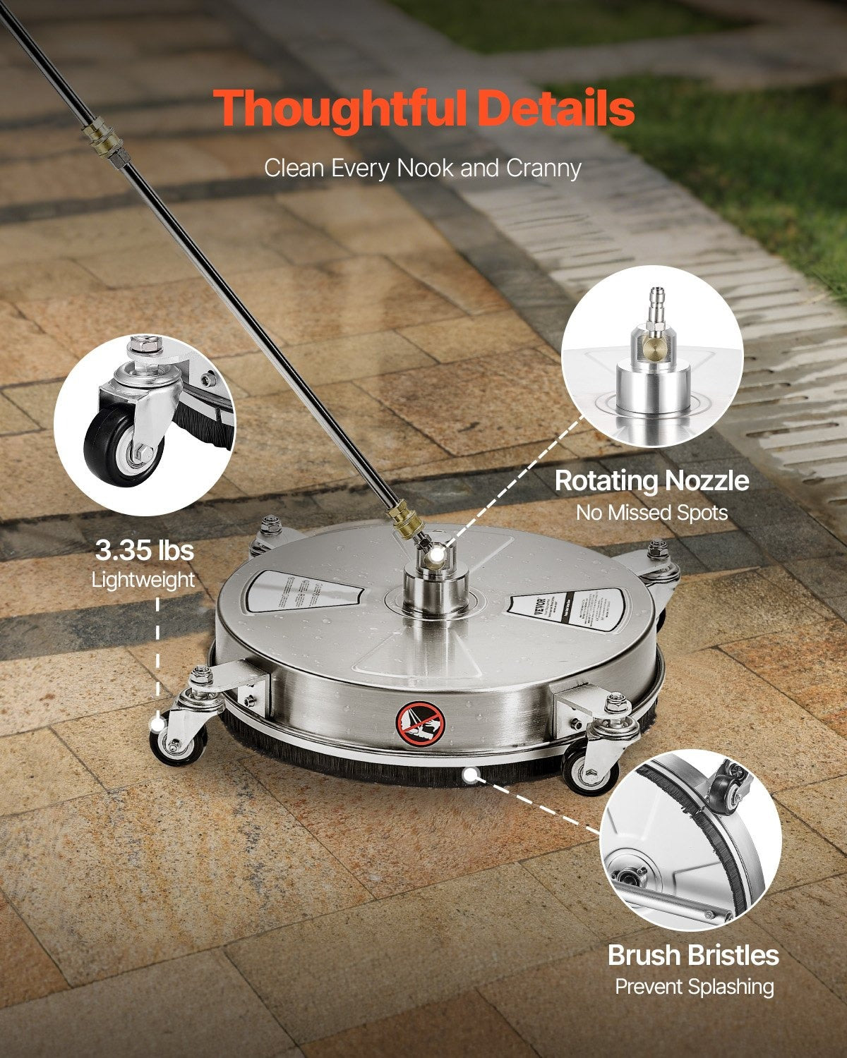 15" Pressure Washer Surface Cleaner