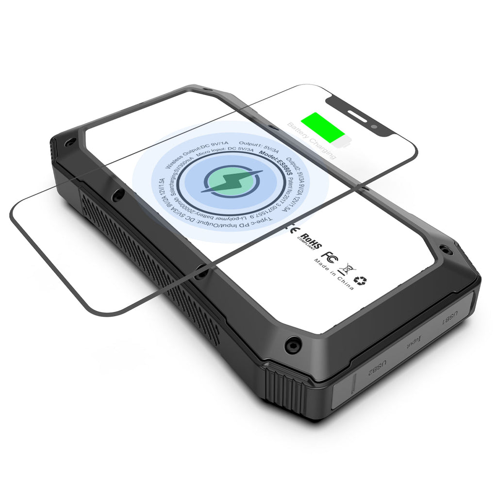 Sun Chaser Mini Solar Wireless Charger with LED Flood Light