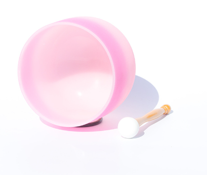 Crystal Singing Bowl, Rose Pink
