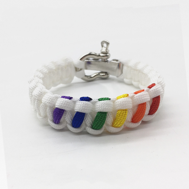 New Seven Core Paracord Survival Bracelet with Alloy Clasp