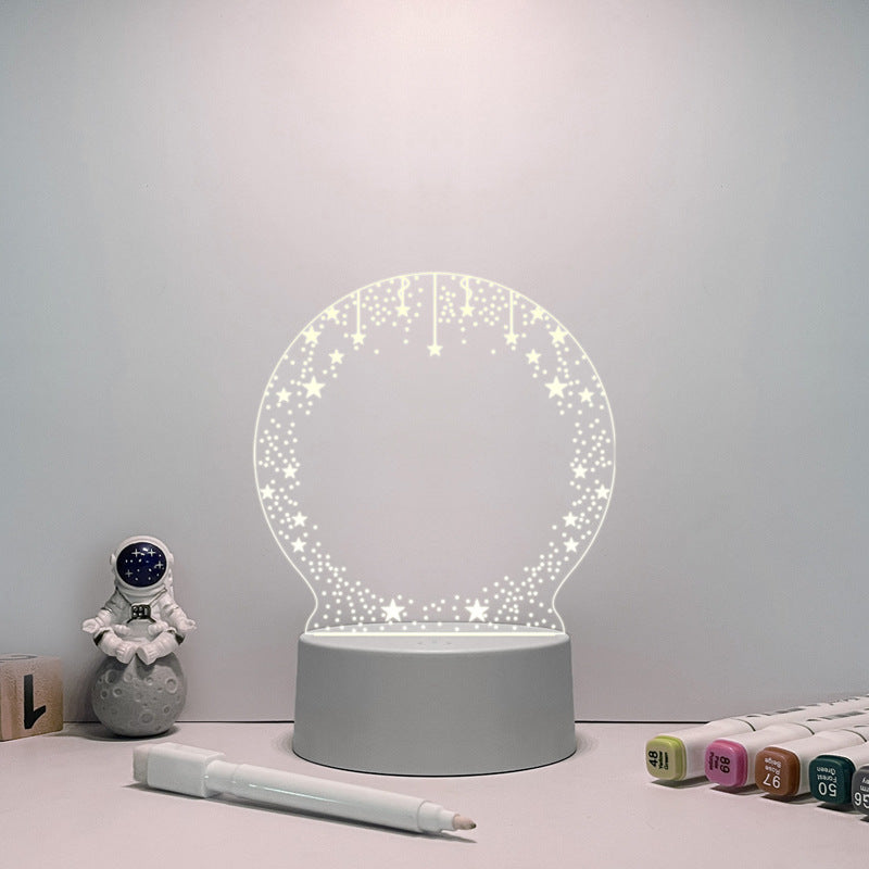 Acrylic Memo Board with Erasable Light for Home Use