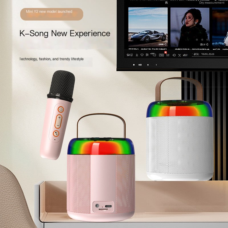 Portable Wireless Bluetooth Karaoke Microphone Speaker Set
