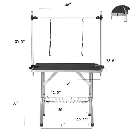 Professional Dog Grooming Table with Adjustable Arm