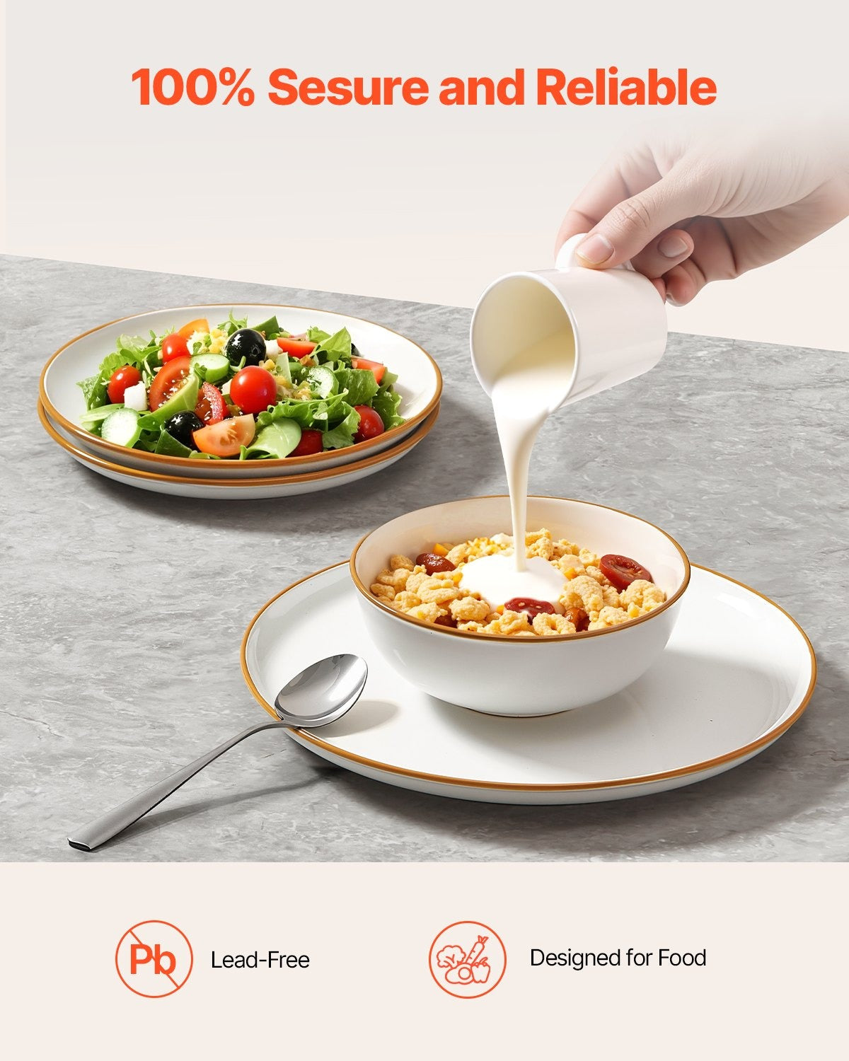 18-Piece White Ceramic Dinnerware Set