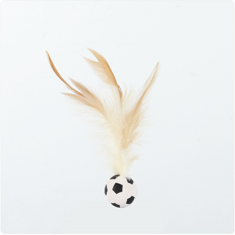 Elastic Chicken Feather Ball Cat Toy