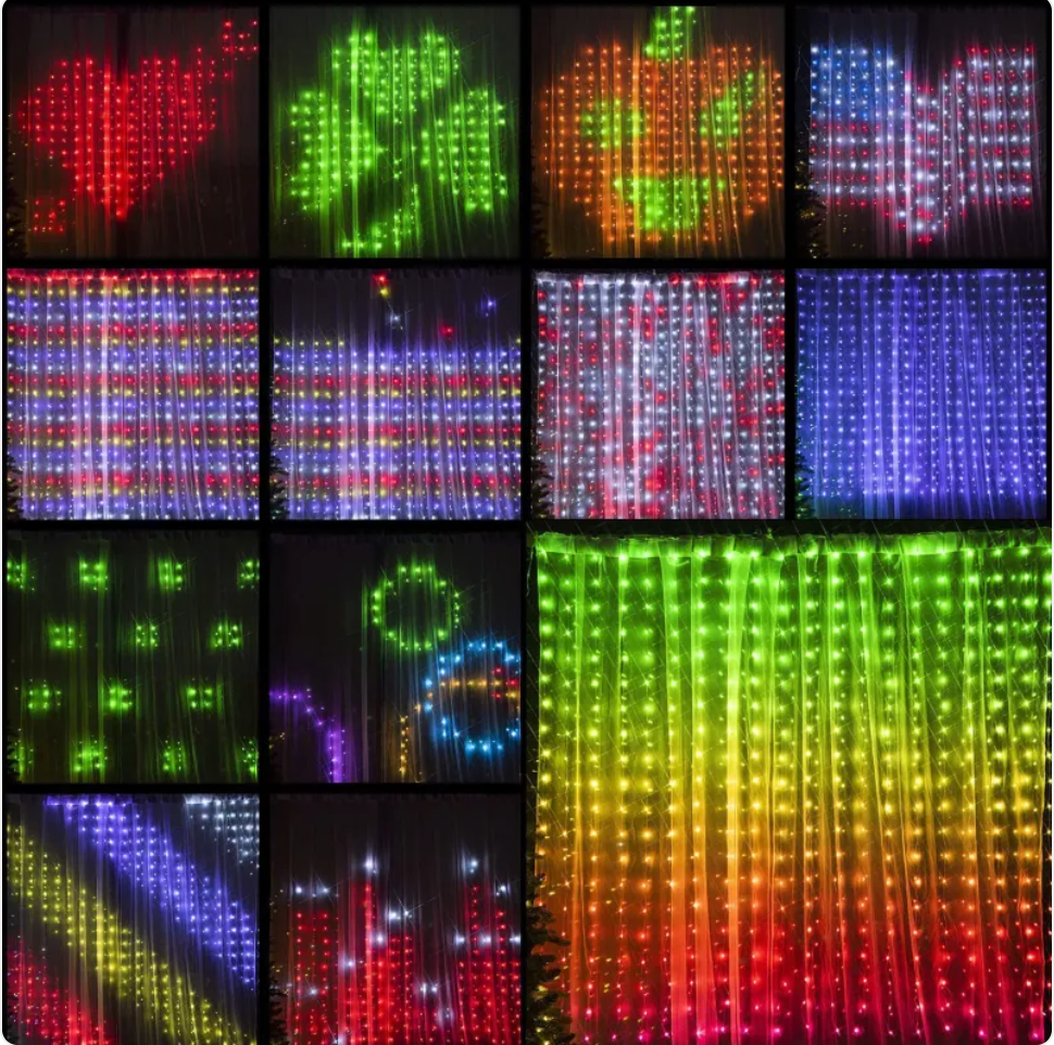 Music-Sync LED Curtain Lights