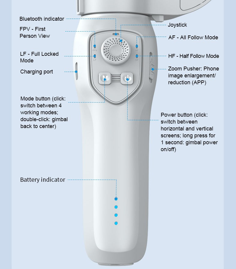 Foldable Handheld Phone Stabilizer