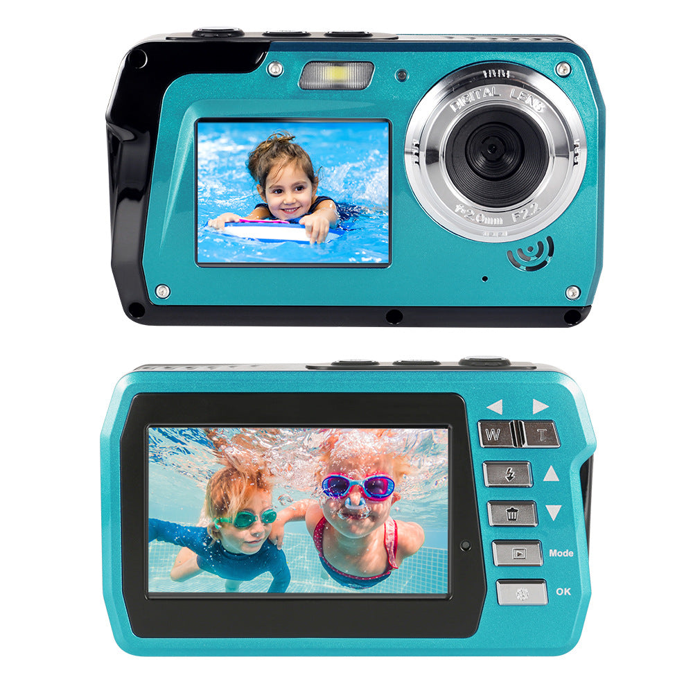 4K Underwater Digital Camera with Dual LCD Screens