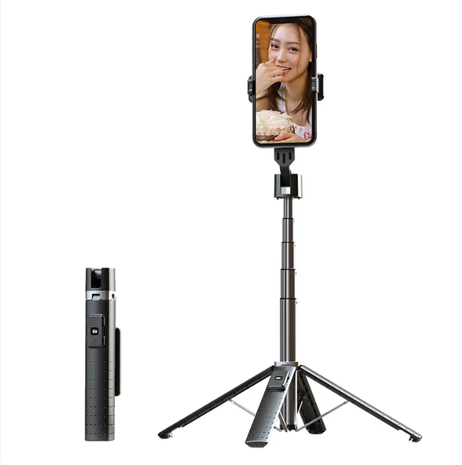 Quadrupod Double Fill Light Bluetooth Selfie Stick