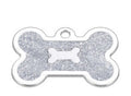 Zinc Alloy Double Bone Shape Pet ID Tag with Laser Engraving