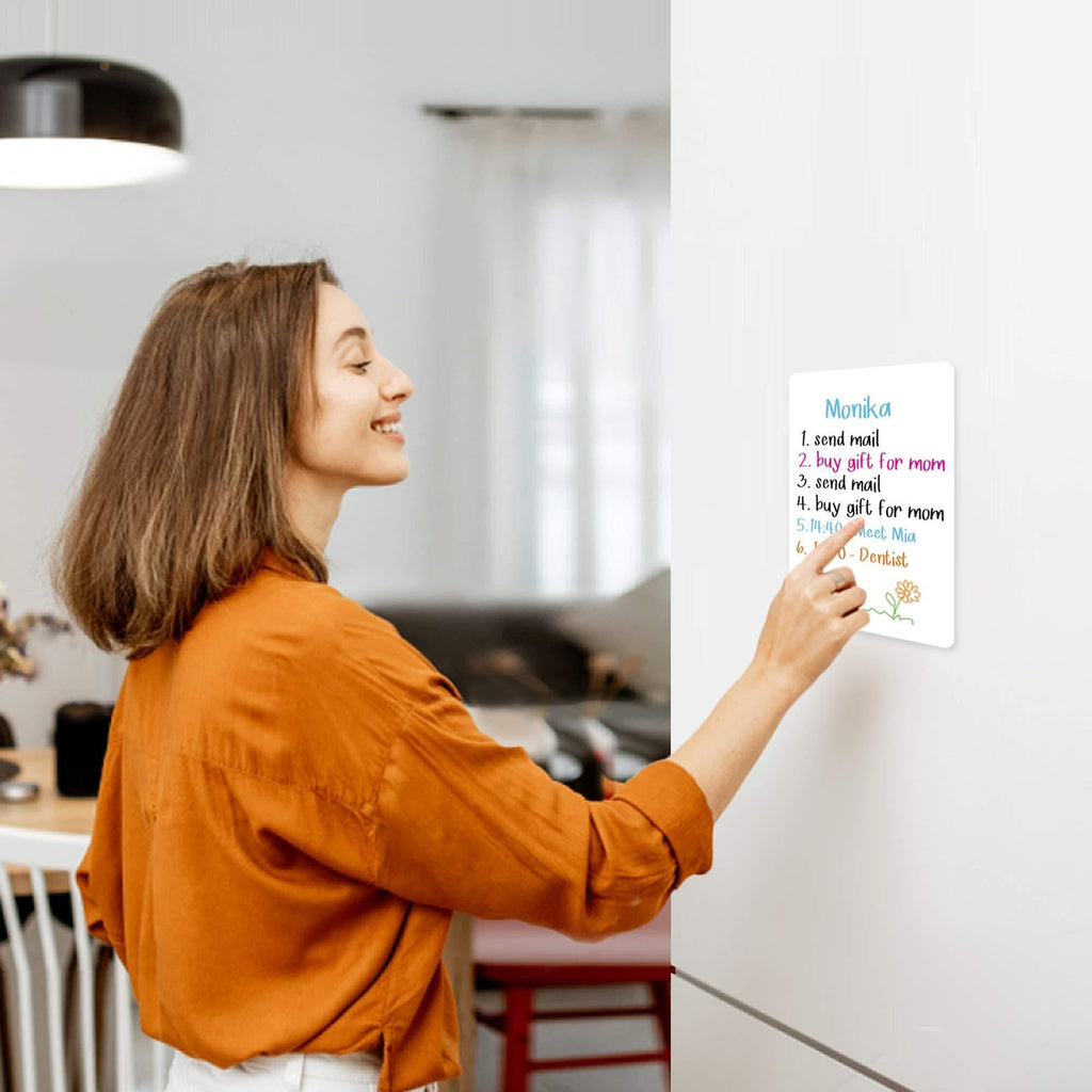 Small Dry Erase White Board Fridge Magnetic Shopping List A5 Size