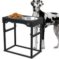 Adjustable-Height Elevated Dog Bowl Stand