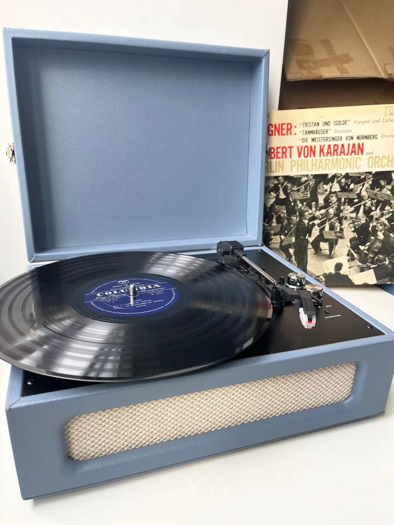 Bluetooth Vinyl Record Player and Speaker Home Decor