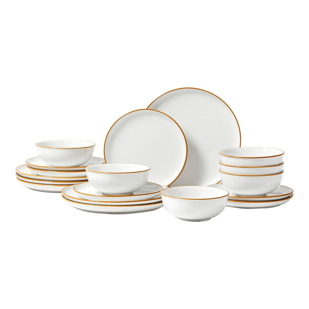18-Piece White Ceramic Dinnerware Set