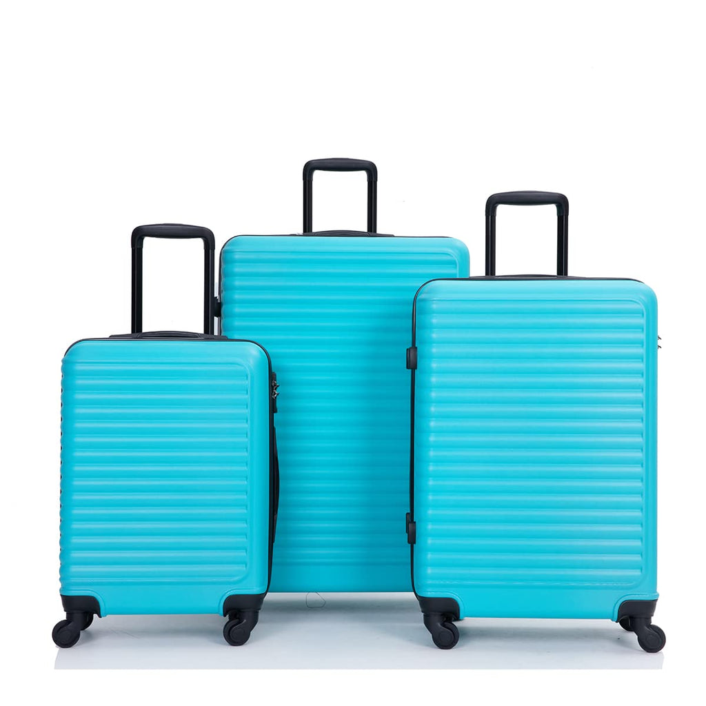 3-Piece ABS Hardshell Luggage Set with Diamond Pattern