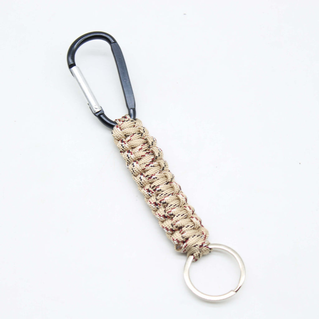 Black Paracord Keychain with Climbing Carabiner Hook