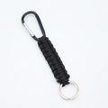 Black Paracord Keychain with Climbing Carabiner Hook