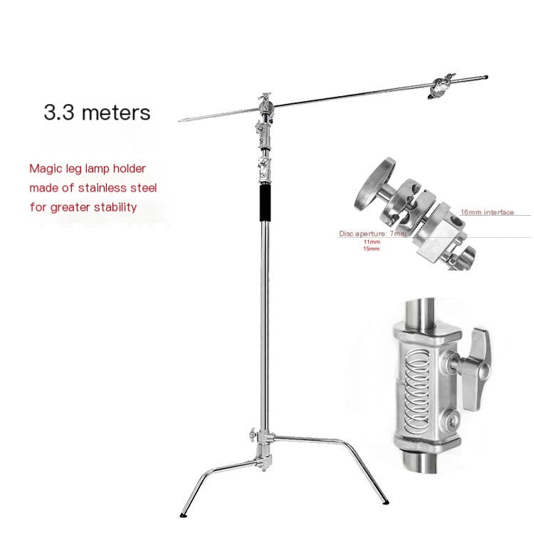 Stainless Steel C-Shape Lighting Stand