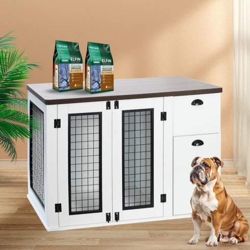 Furniture-Style Wooden Dog Crate, Double Door