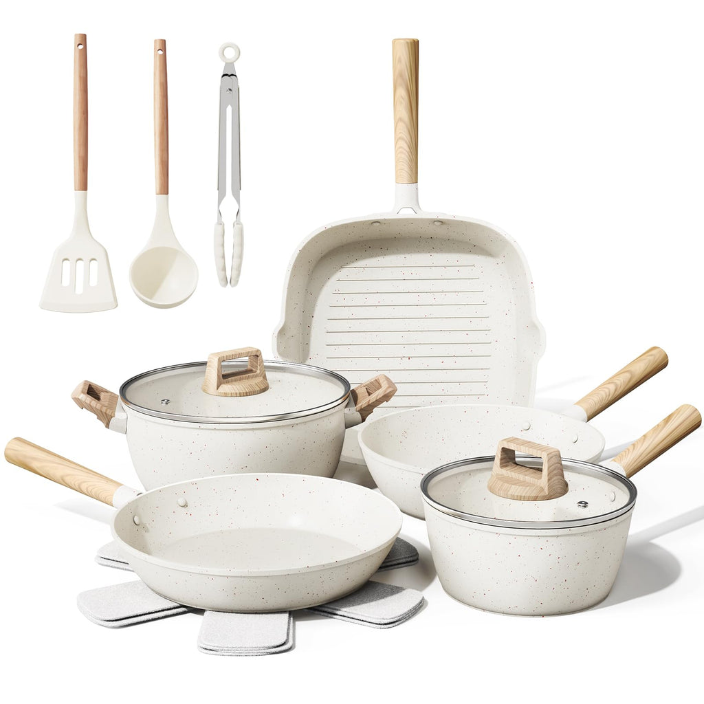 14-Piece Ceramic Nonstick Cookware Set
