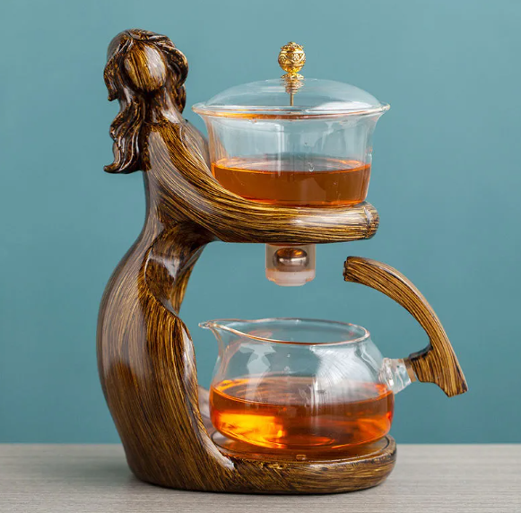 Semi-Automatic Glass Kungfu Tea Set