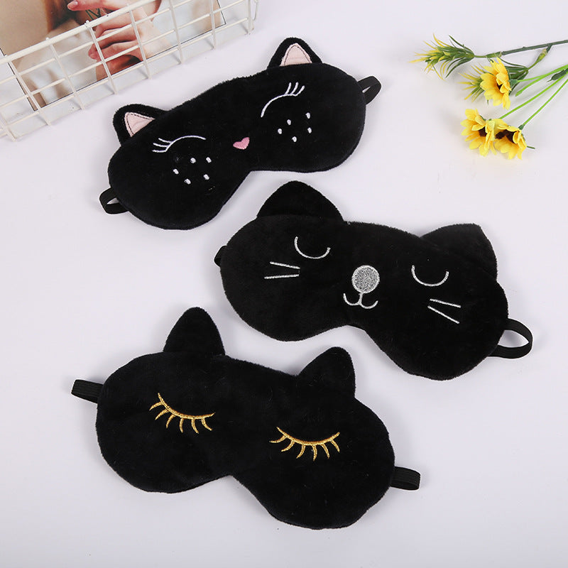 Cat Eyelash Sleep Mask Travel Light Blocking