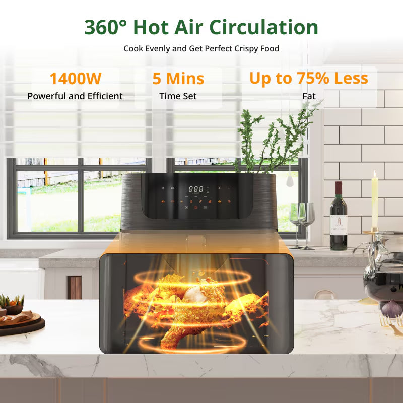 8.5 QT Touchscreen Air Fryer, 8-in-1
