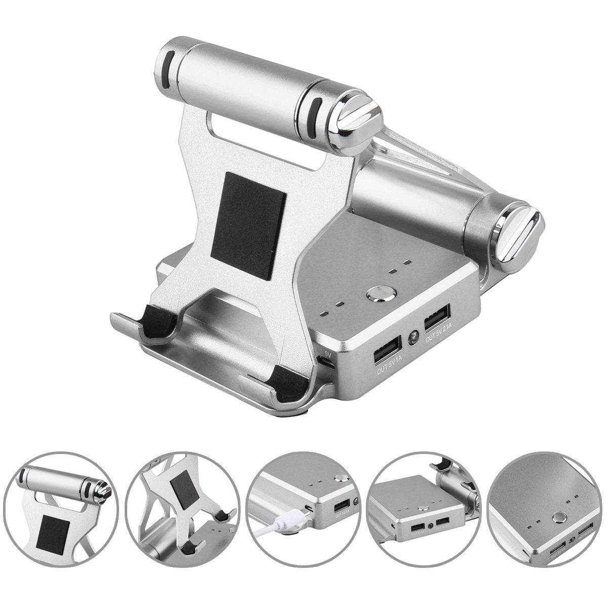 Podium Style Stand with Extended Battery for iPad, iPhone and Smart Gadgets
