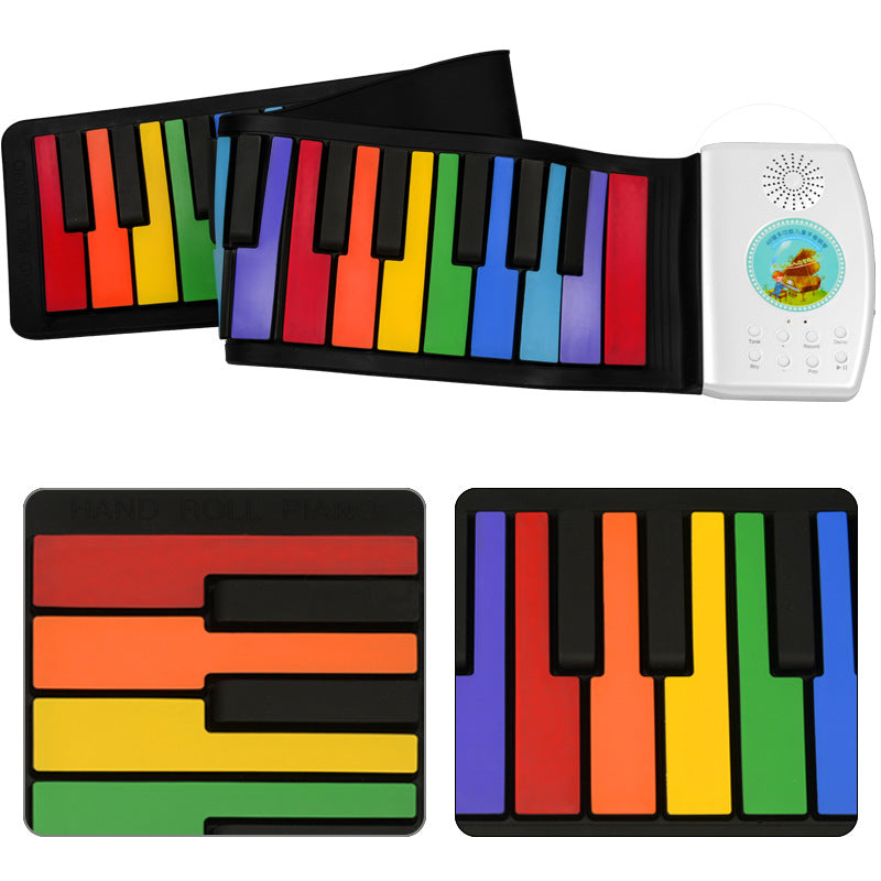 49-Key Foldable Roll-Up Piano for Kids
