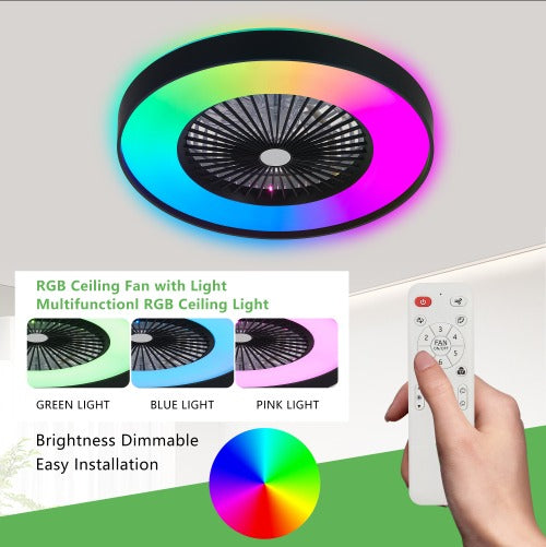 23-Inch Ceiling Fan with LED RGB Light