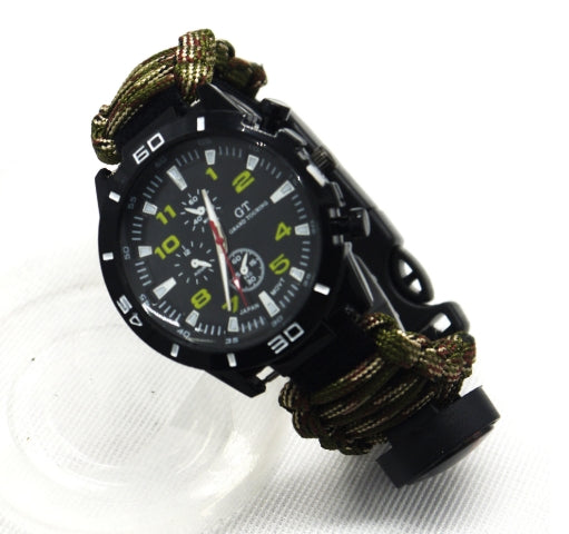 Survival Paracord Watch with Multi Function Compass