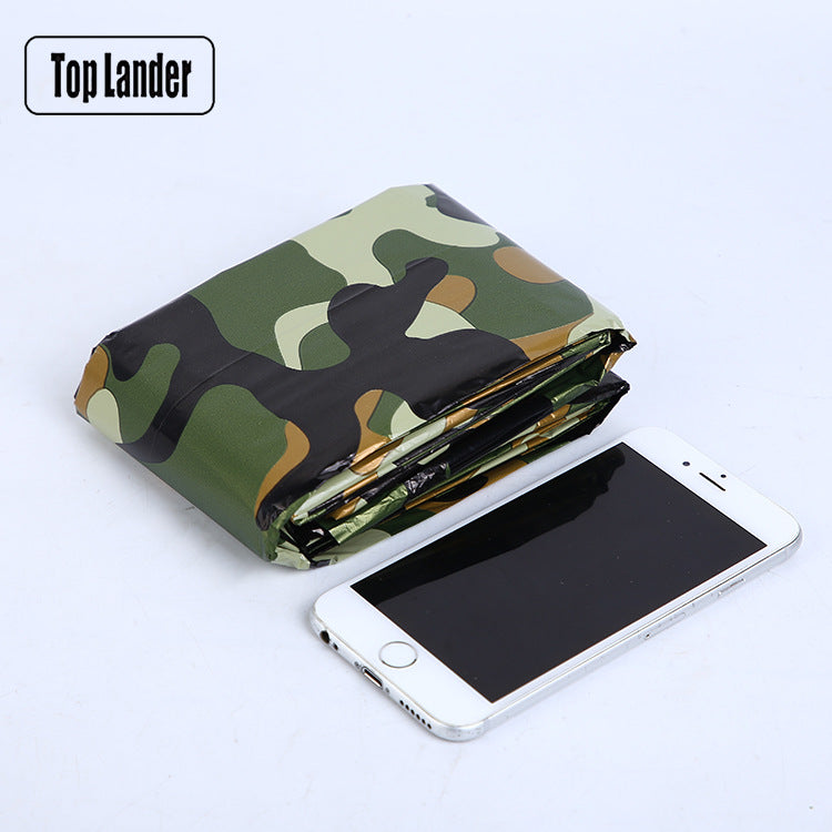 Large Double PE Camouflage Emergency Blanket Tent