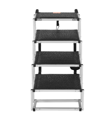 4-Step Foldable Aluminum Dog Car Stairs