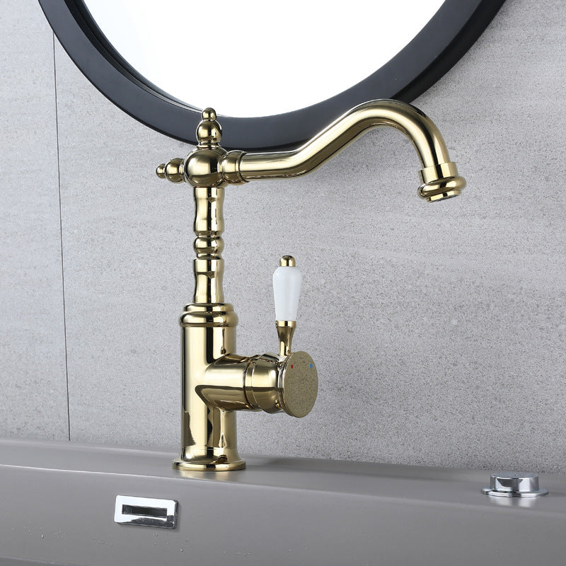 Vintage Gold Rotatable Basin Faucet