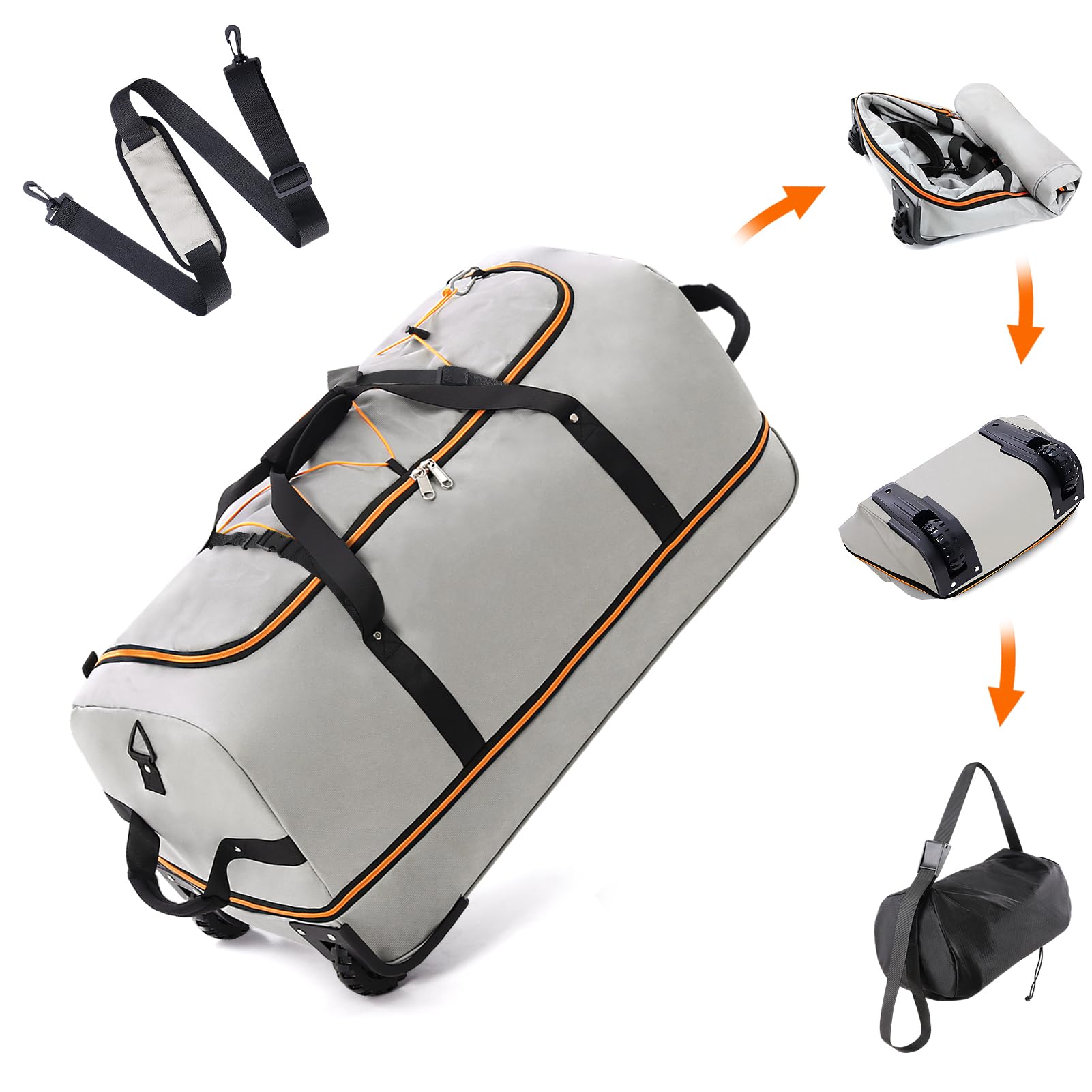 Romatime 32in Expandable Rolling Duffel