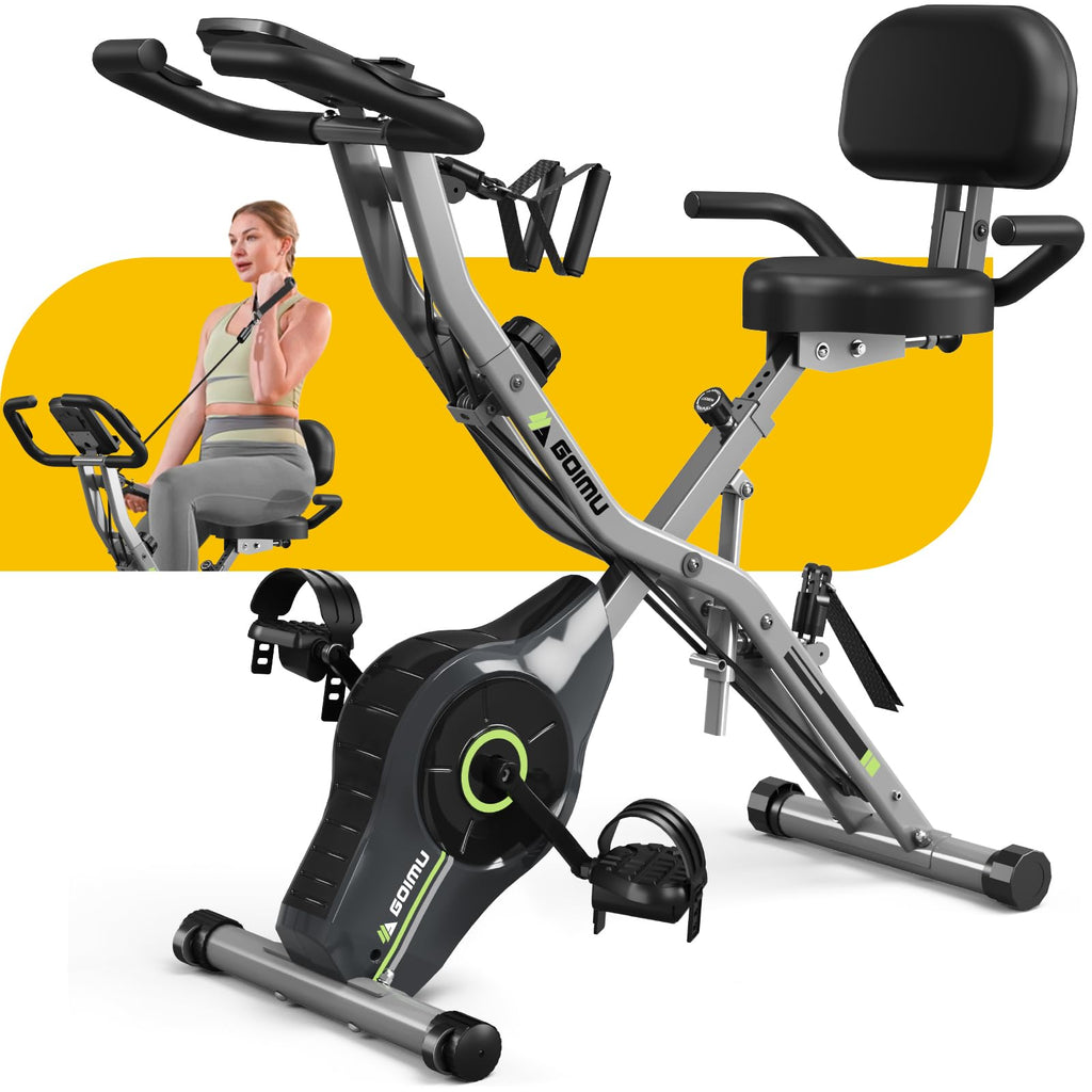 5-in-1 Foldable Exercise Bike, 8-Level Resistance