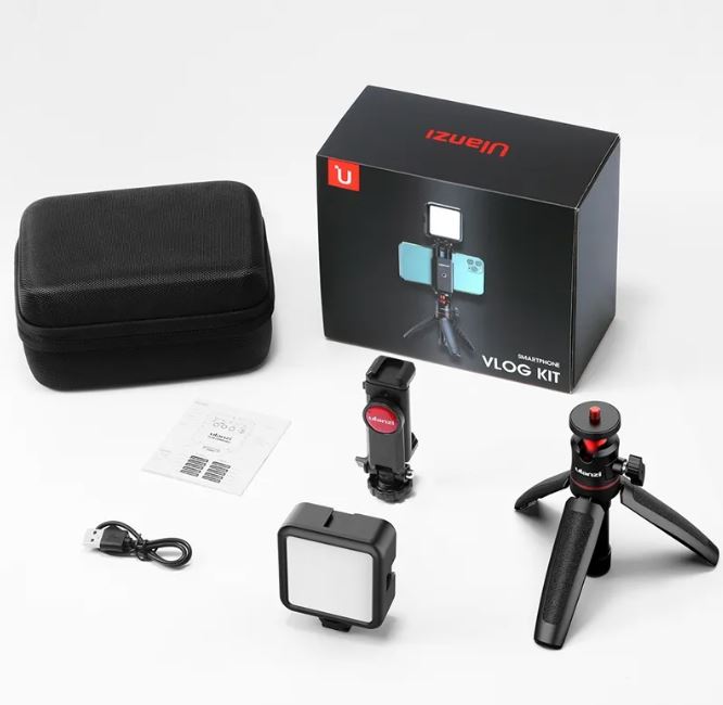 Mobile Phone Vlog Selfie Stick with Fill Light Bracket