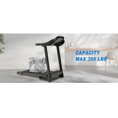 Folding Treadmill with Speakers & Incline, 2.5HP