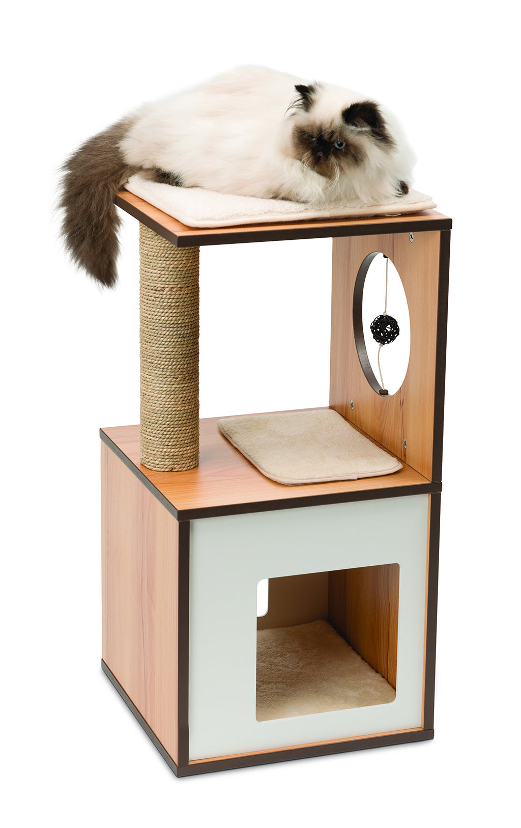 Vesper V-Box Small Cat Tree, Walnut