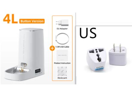 Automatic Pet Feeder with Stainless Steel Bowl