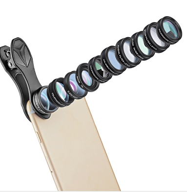 10-in-1 Smartphone Lens Kit with Fisheye and Macro Filters
