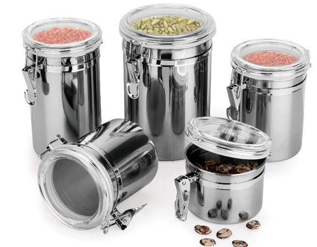 Stainless Steel Coffee Storage Canister with Lid