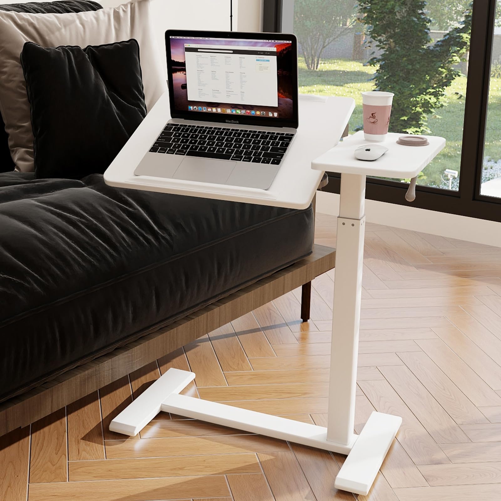 PUNCIA Split-Top Tilting Overbed Table